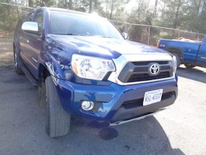 Blue Toyota After Hamiltons Auto Body Repair in Bealeton
