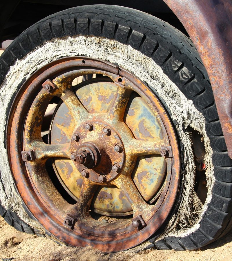 dry rotted tire